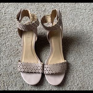 XOXO blush pink sandals